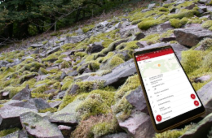 Die neuen Apps erleichtern das Kartieren im Gelände. Foto: RLZ Die neuen Apps erleichtern das Kartieren im Gelände. Foto: RLZ
